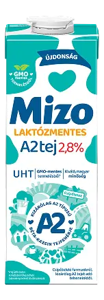 Mizo A2 laktózmentes UHT tej 2,8% 1L